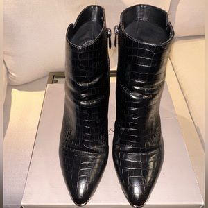 Franco Sarto Croco Embossed Booties